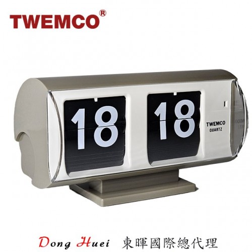 TWEMCO QT-30T 德國機芯翻頁鐘 12/24小時制 復古半圓形