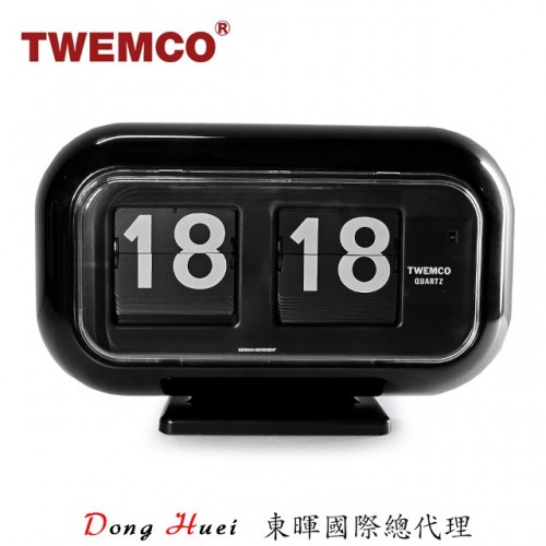 TWEMCO QT-35 德國機芯翻頁鐘 圓弧形 12/24小時制 可壁掛、桌放