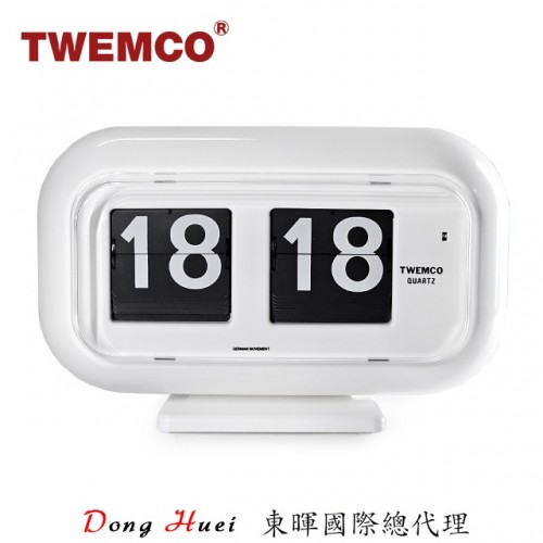 TWEMCO QT-35 德國機芯翻頁鐘 圓弧形 12/24小時制 可壁掛、桌放